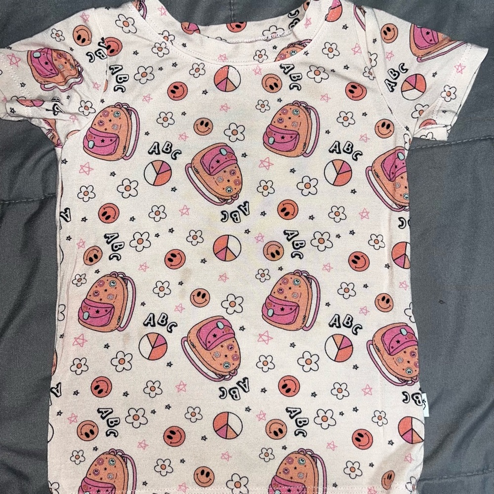 Dream Big‎ Little Baby Girl Retro Bamboo Pajama Top